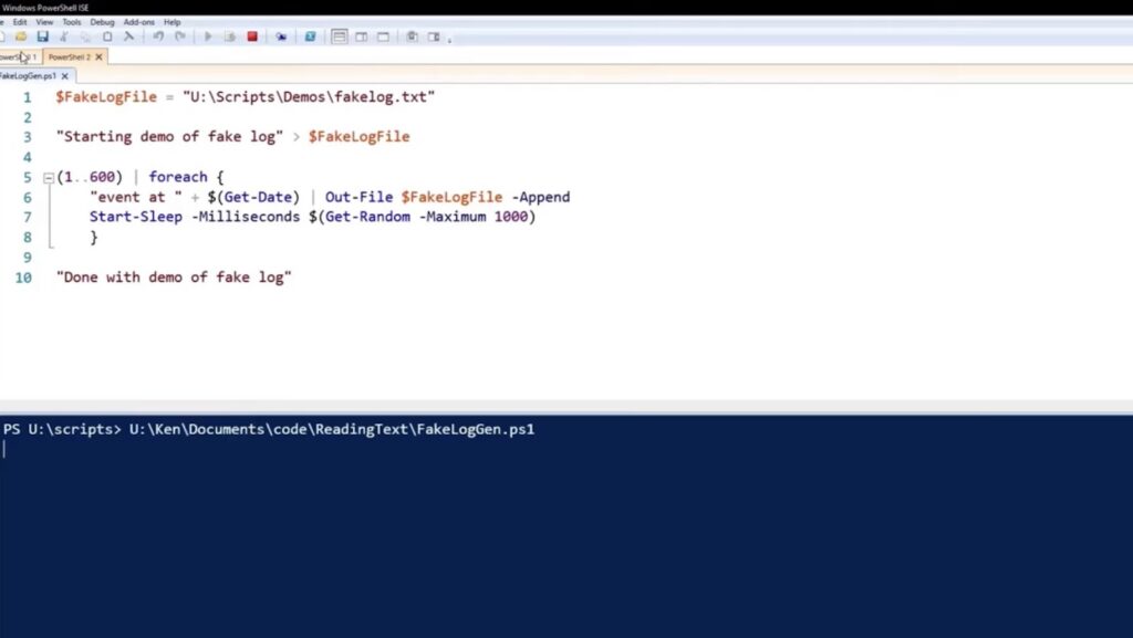 Reading Files in PowerShell code