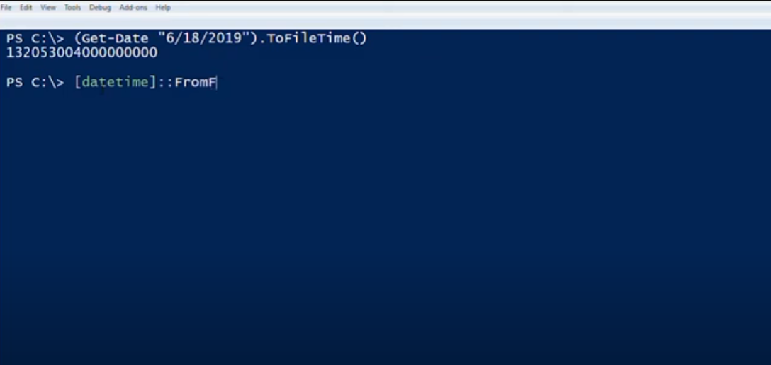 PowerShell timestamping process