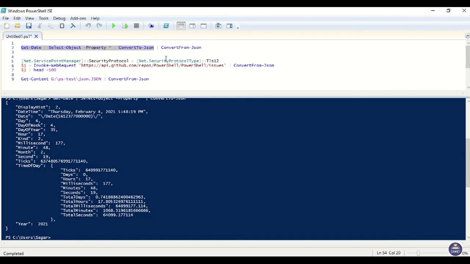 Process of convertfrom-JSON