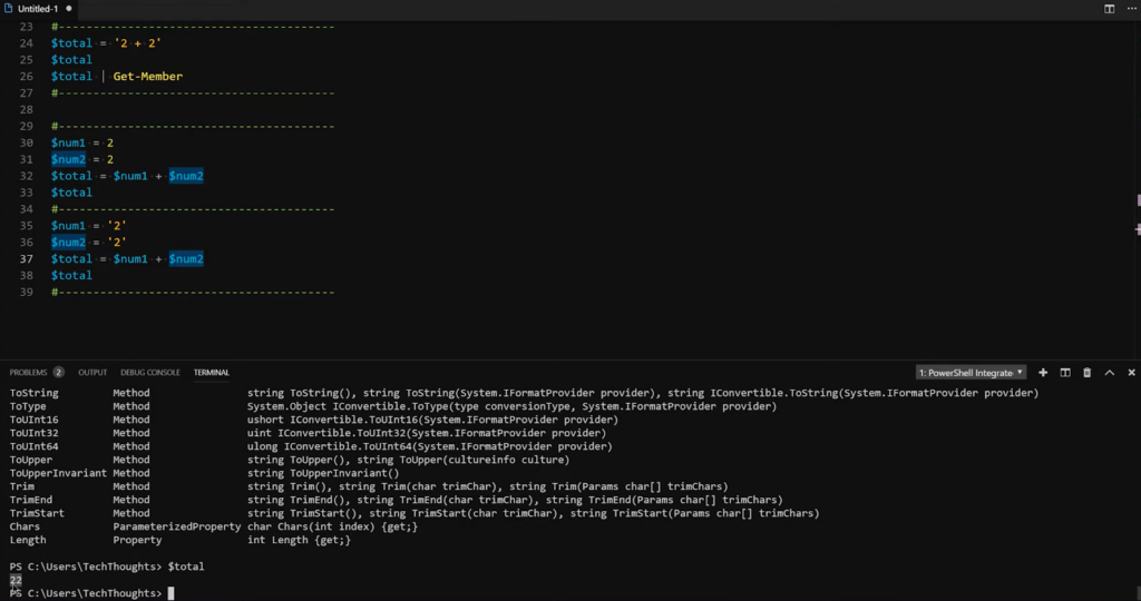 strongly typing variables - coding