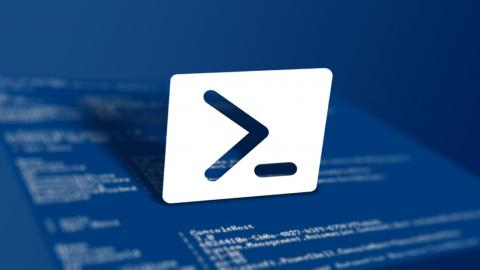 PowerShell logo on code