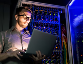 Man working on his laptop